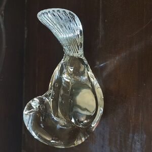Crystal Glass Dove Bird Paperweight Figurine